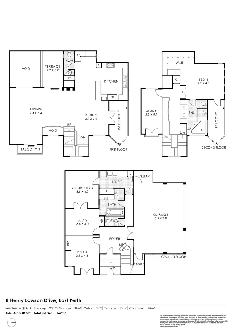 Floorplan of Homely house listing, 8 Henry Lawson Walk, East Perth WA 6004