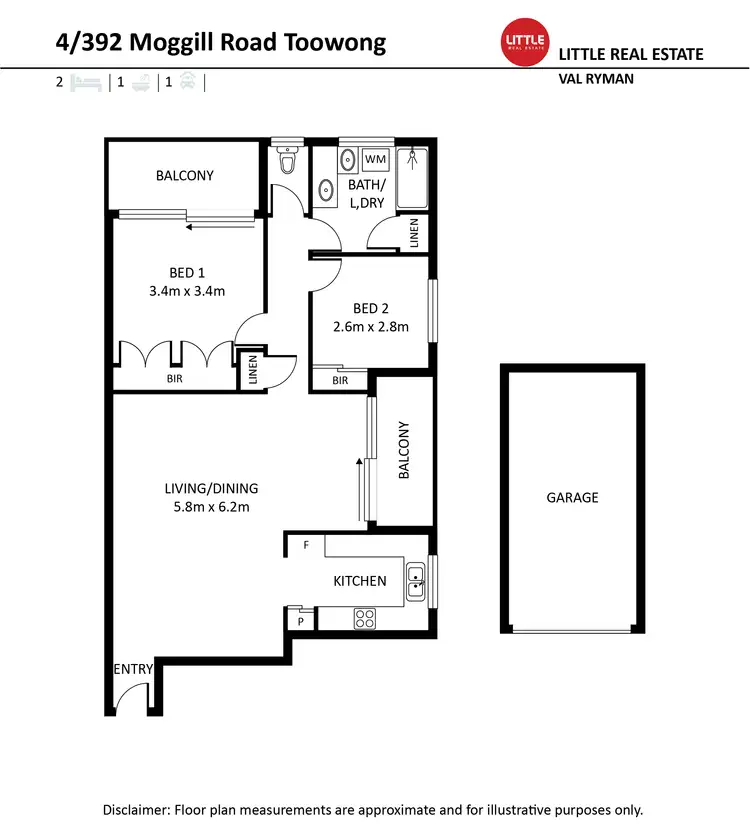 Floorplan of Homely unit listing, 4/392 Moggill Road, Indooroopilly QLD 4068