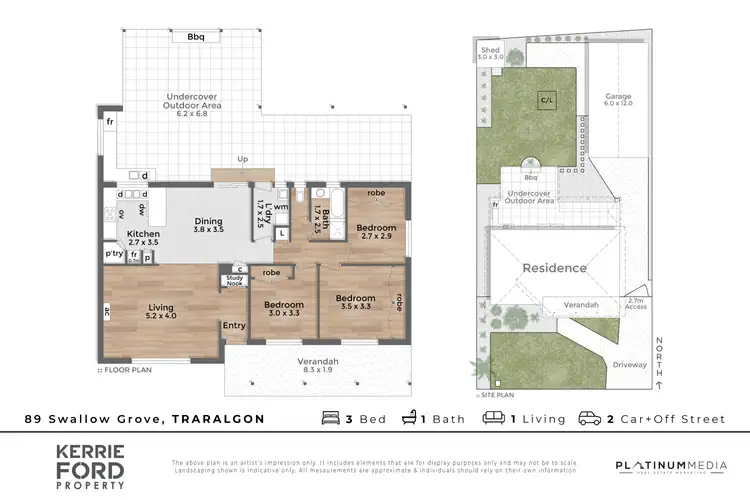 Floorplan of Homely house listing, 89 Swallow Grove, Traralgon VIC 3844