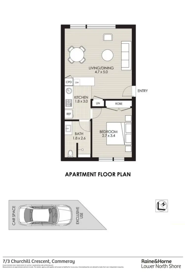 Floorplan of Homely apartment listing, 7/3 Churchill Crescent, Cammeray NSW 2062