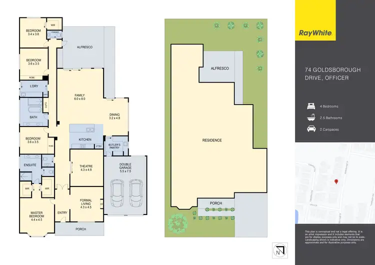 Floorplan of Homely house listing, 74 Goldsborough Drive, Officer VIC 3809