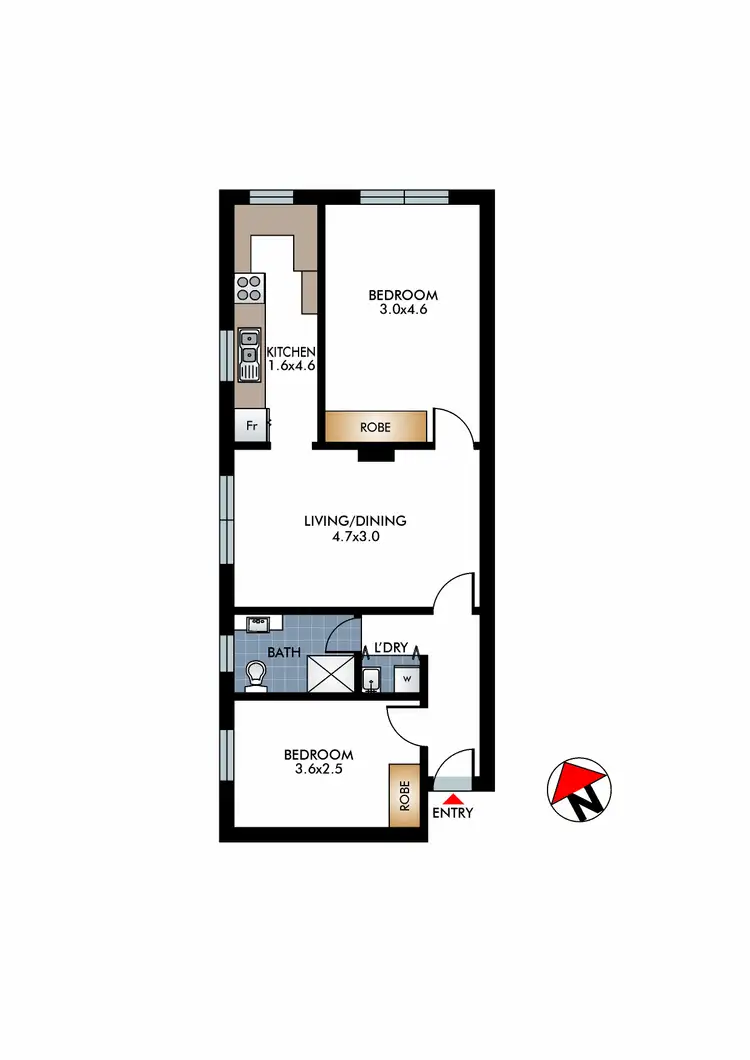 Floorplan of Homely apartment listing, 7/16 Warners Avenue, North Bondi NSW 2026
