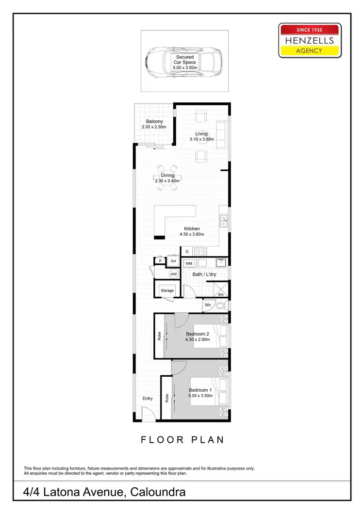 Floorplan of Homely unit listing, 4/4 Latona Avenue, Caloundra QLD 4551