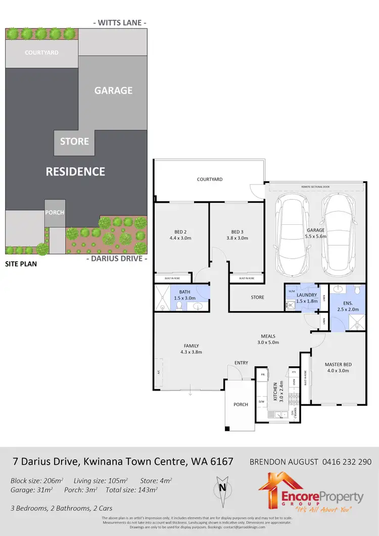 Floorplan of Homely house listing, 7 Darius Drive, Kwinana Town Centre WA 6167