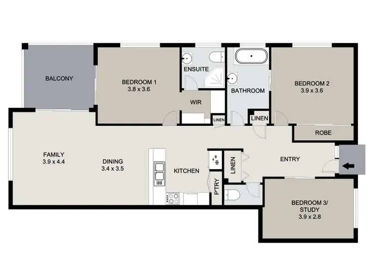 Floorplan of Homely unit listing, 6/58 Glenlyon Street, Gladstone Central QLD 4680