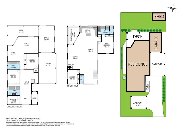 Floorplan of Homely house listing, 13 Panorama Drive, Cape Woolamai VIC 3925