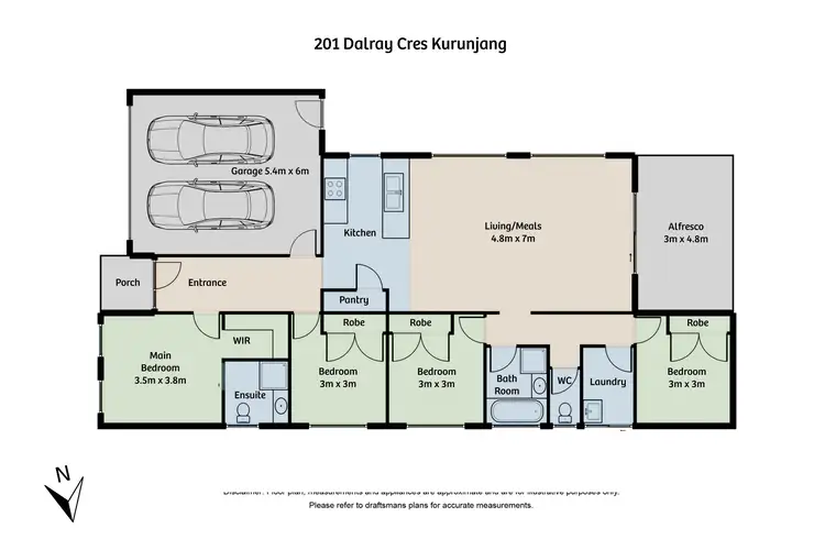 Floorplan of Homely house listing, 201 Dalray Crescent, Kurunjang VIC 3337