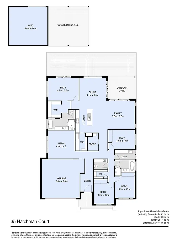 Floorplan of Homely house listing, 35 Hatchman Court, Elimbah QLD 4516
