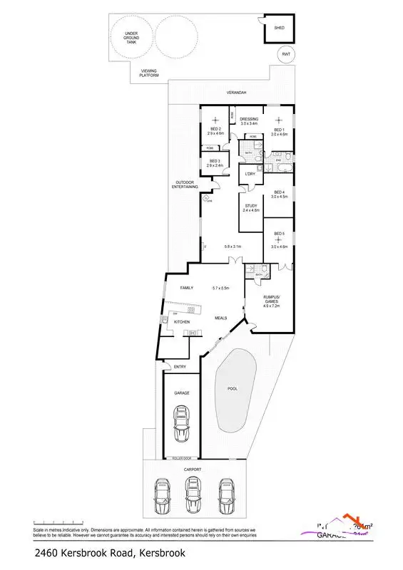 Floorplan of Homely rural property listing, 2460 Kersbrook Road, Kersbrook SA 5231