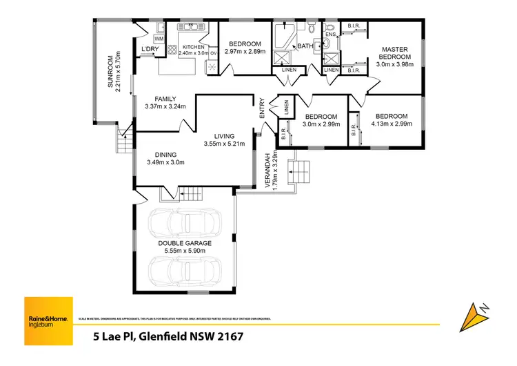 Floorplan of Homely house listing, 5 Lae Place, Glenfield NSW 2167