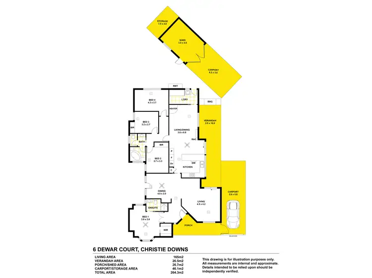 Floorplan of Homely house listing, 6 Dewar Court, Christie Downs SA 5164