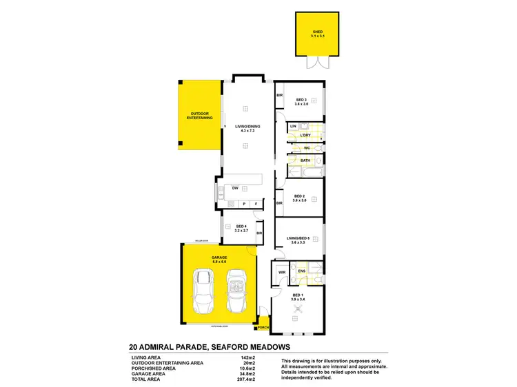 Floorplan of Homely house listing, 20 Admiral Parade, Seaford Meadows SA 5169