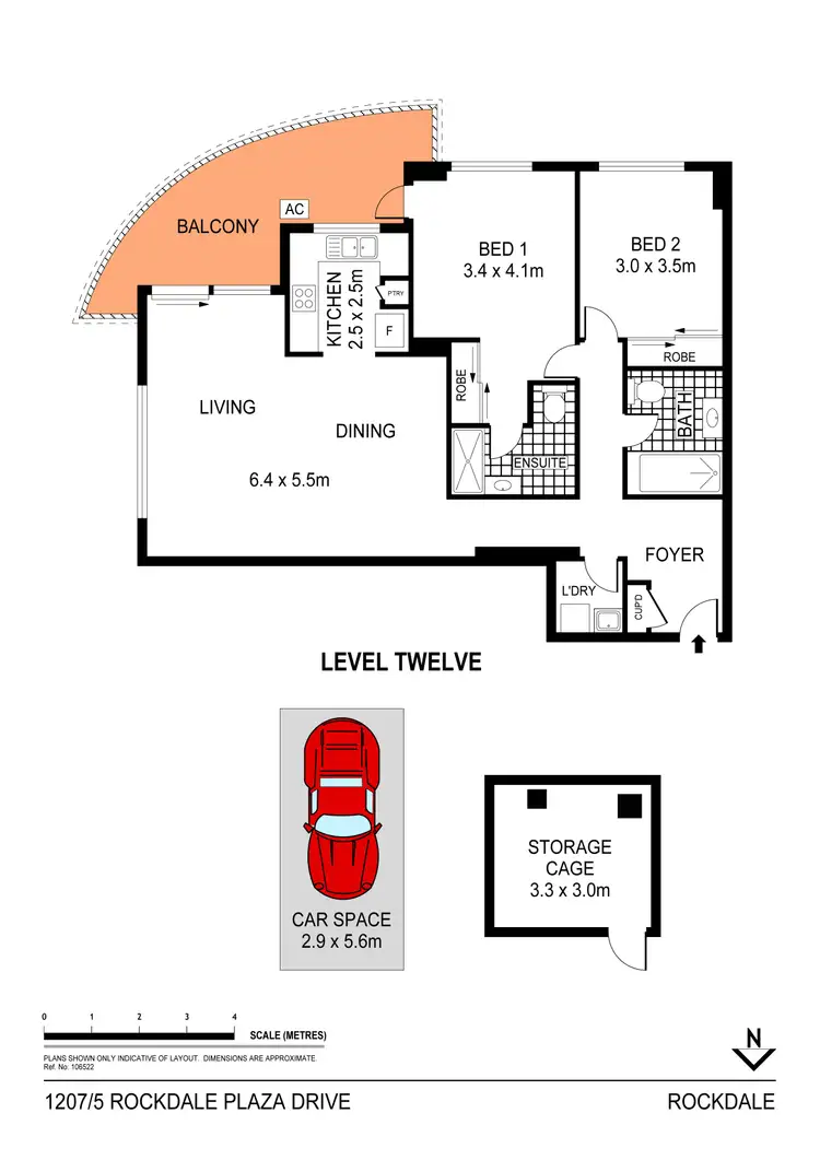Floorplan of Homely unit listing, 1207/5 Rockdale Plaza Drive, Rockdale NSW 2216