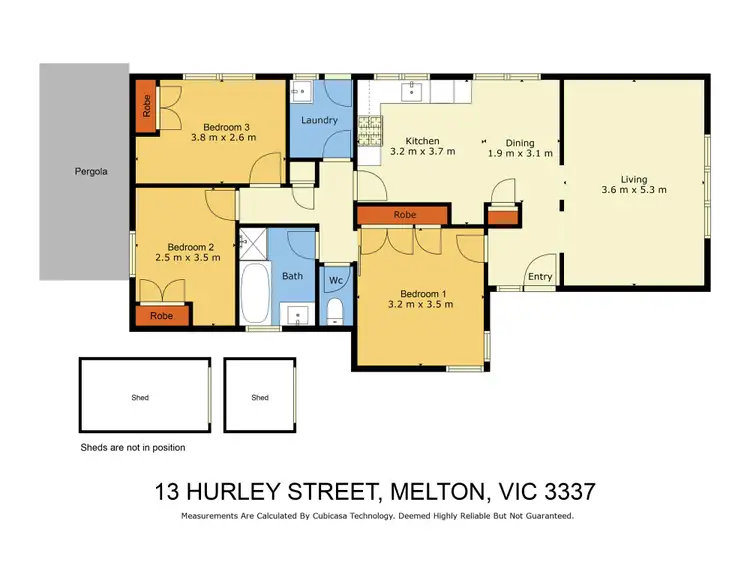 Floorplan of Homely house listing, 13 Hurley Street, Melton VIC 3337