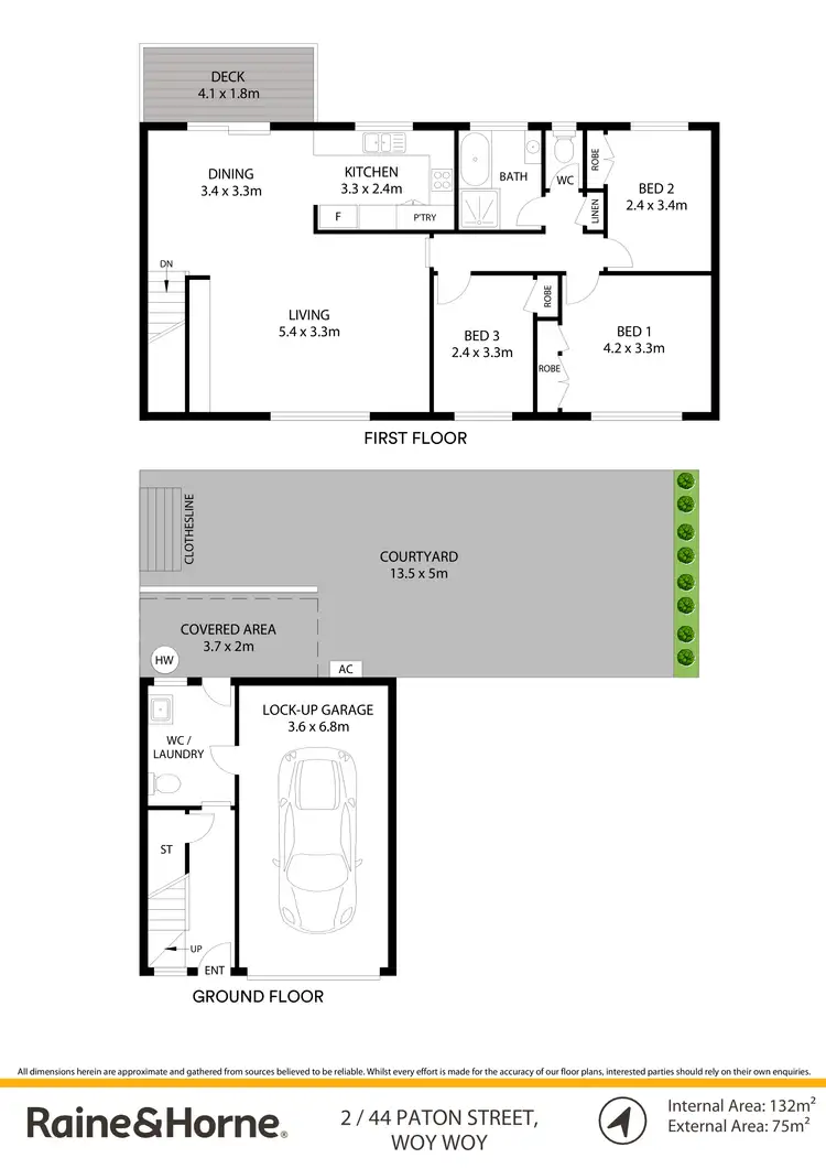 Floorplan of Homely villa listing, 2/44 Paton Street, Woy Woy NSW 2256