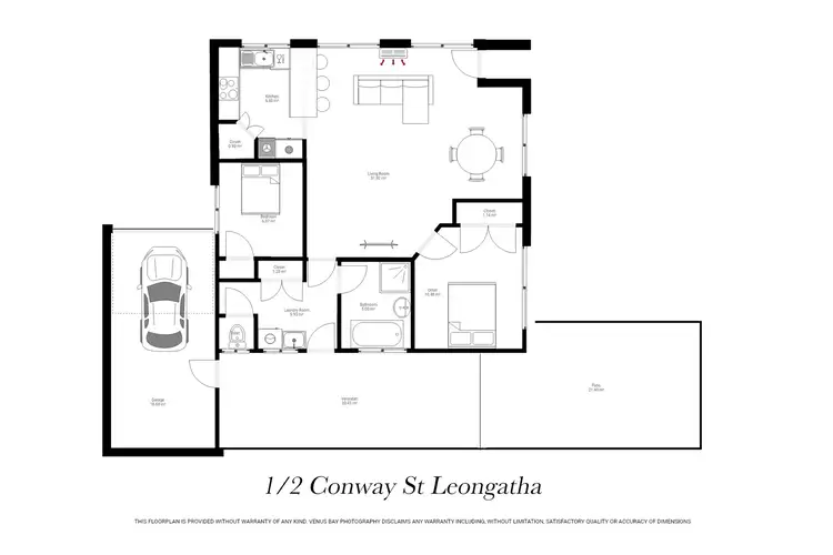 Floorplan of Homely unit listing, 1/2 Conway Street, Leongatha VIC 3953