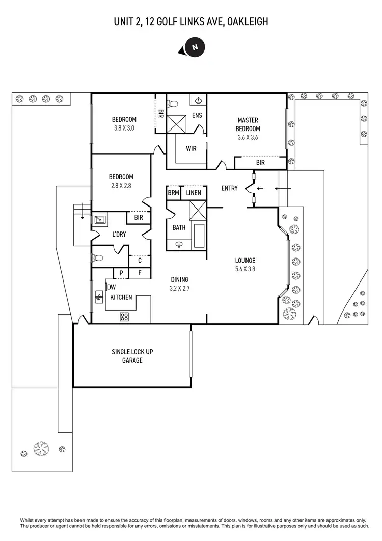 Floorplan of Homely townhouse listing, 2/12 Golf Links Avenue, Oakleigh VIC 3166