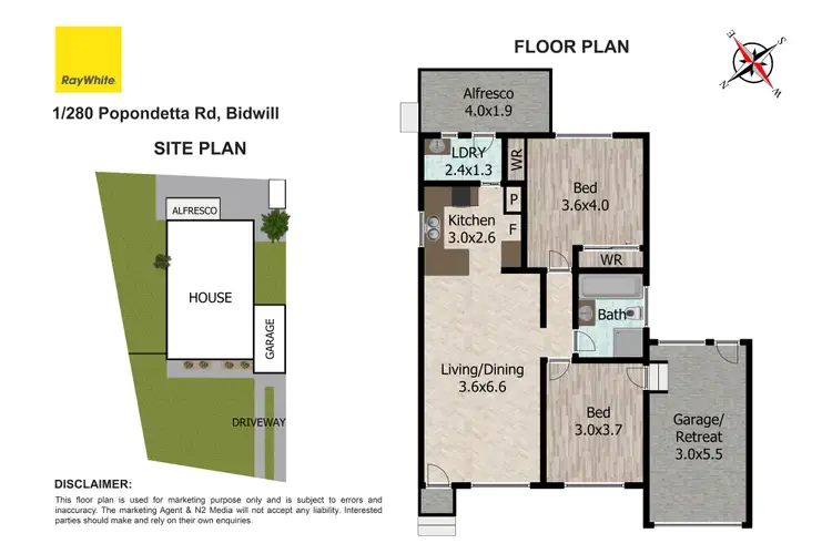 Floorplan of Homely villa listing, 1/280 Popondetta Road, Bidwill NSW 2770