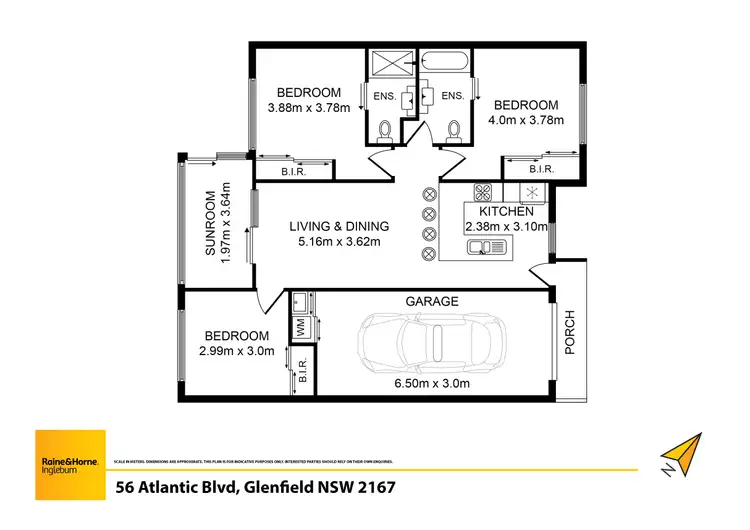 Floorplan of Homely house listing, 56 Atlantic Boulevard, Glenfield NSW 2167