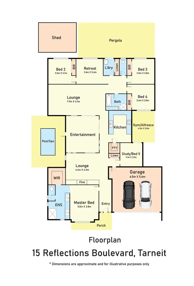 Floorplan of Homely house listing, 15 Reflections Boulevard, Tarneit VIC 3029