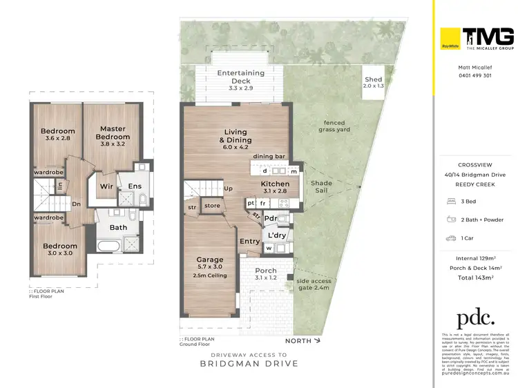 Floorplan of Homely townhouse listing, 40/14 Bridgman Drive, Reedy Creek QLD 4227