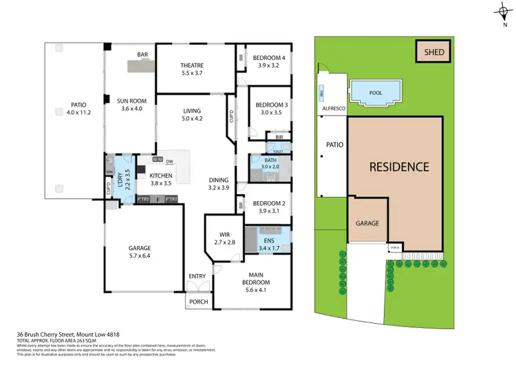 Floorplan of Homely house listing, 36 Brush Cherry Street, Mount Low QLD 4818