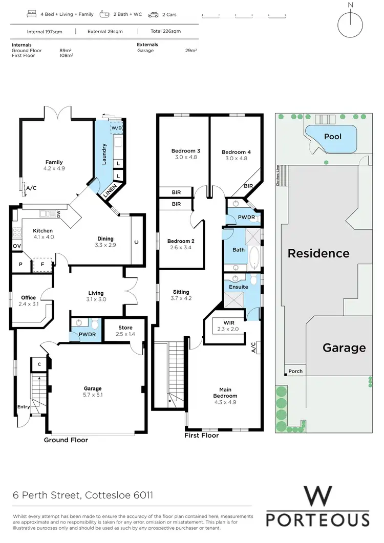 Floorplan of Homely house listing, 6 Perth Street, Cottesloe WA 6011