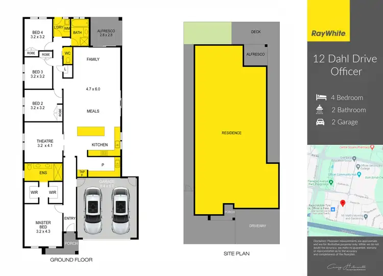 Floorplan of Homely house listing, 12 Dahl Drive, Officer VIC 3809