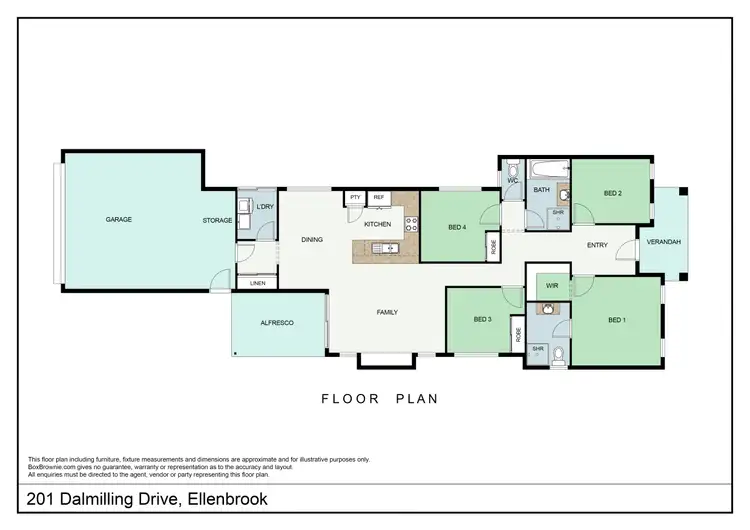 Floorplan of Homely house listing, 201 Dalmilling Drive, Ellenbrook WA 6069