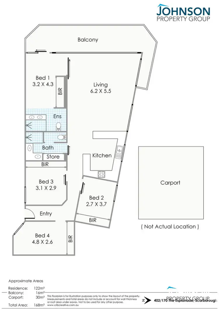 Floorplan of Homely apartment listing, 402/170 The Esplanade, Scarborough WA 6019