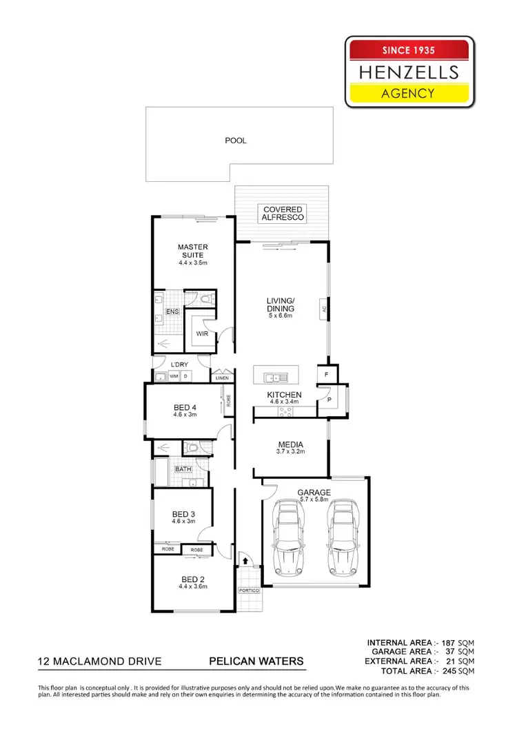 Floorplan of Homely house listing, 12 Maclamond Drive, Pelican Waters QLD 4551