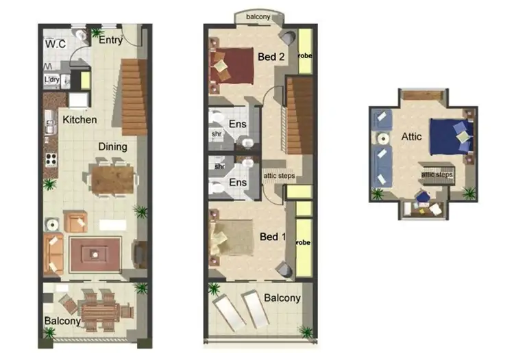 Floorplan of Homely townhouse listing, 15/97-99 Martyn Street, Parramatta Park QLD 4870
