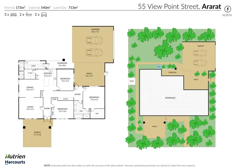 Floorplan of Homely house listing, 55 View Point Street, Ararat VIC 3377