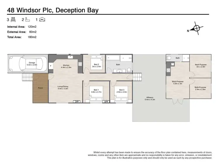 Floorplan of Homely house listing, 48 Windsor Place, Deception Bay QLD 4508
