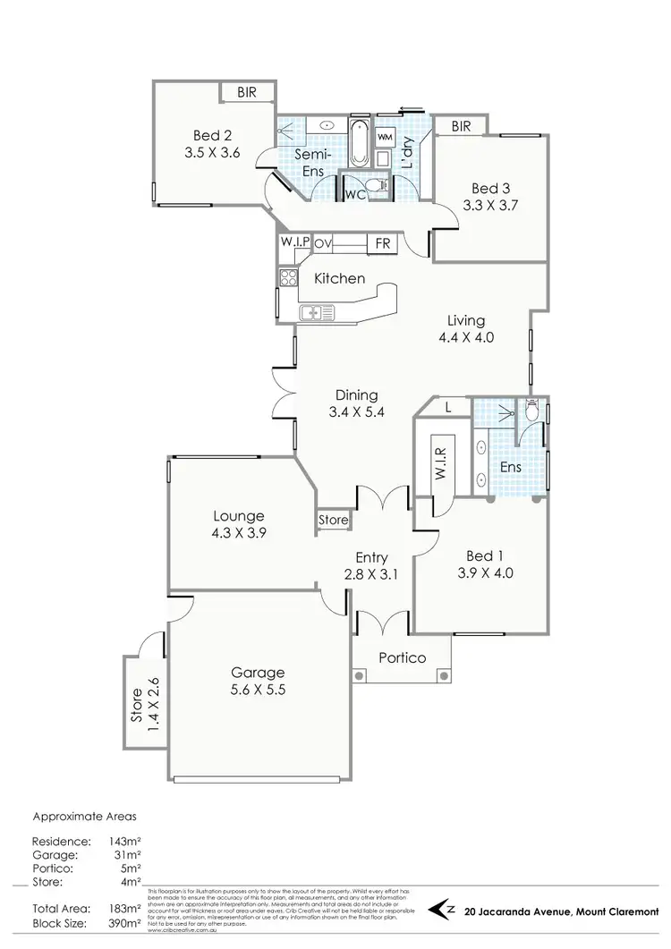 Floorplan of Homely house listing, 20 Jacaranda Avenue, Mount Claremont WA 6010