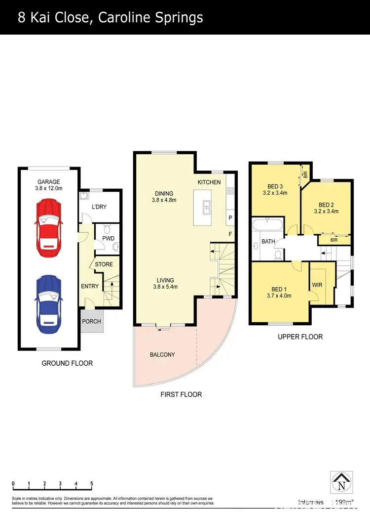 Floorplan of Homely townhouse listing, 8 Kai Close, Caroline Springs VIC 3023