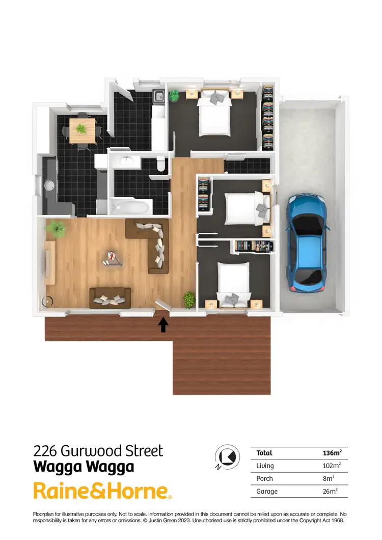 Floorplan of Homely house listing, 226 Gurwood Street, Wagga Wagga NSW 2650
