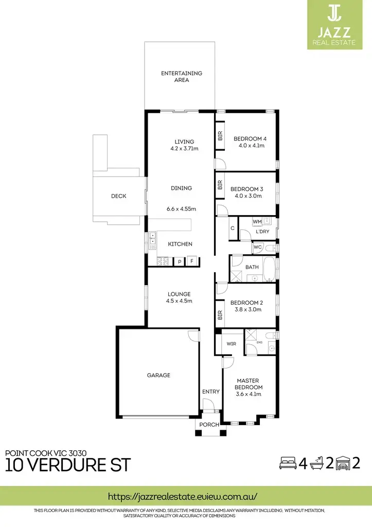 Floorplan of Homely house listing, 10 Verdure Street, Point Cook VIC 3030