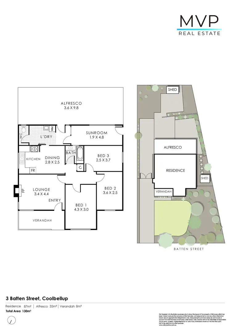 Floorplan of Homely house listing, 3 Batten Street, Coolbellup WA 6163