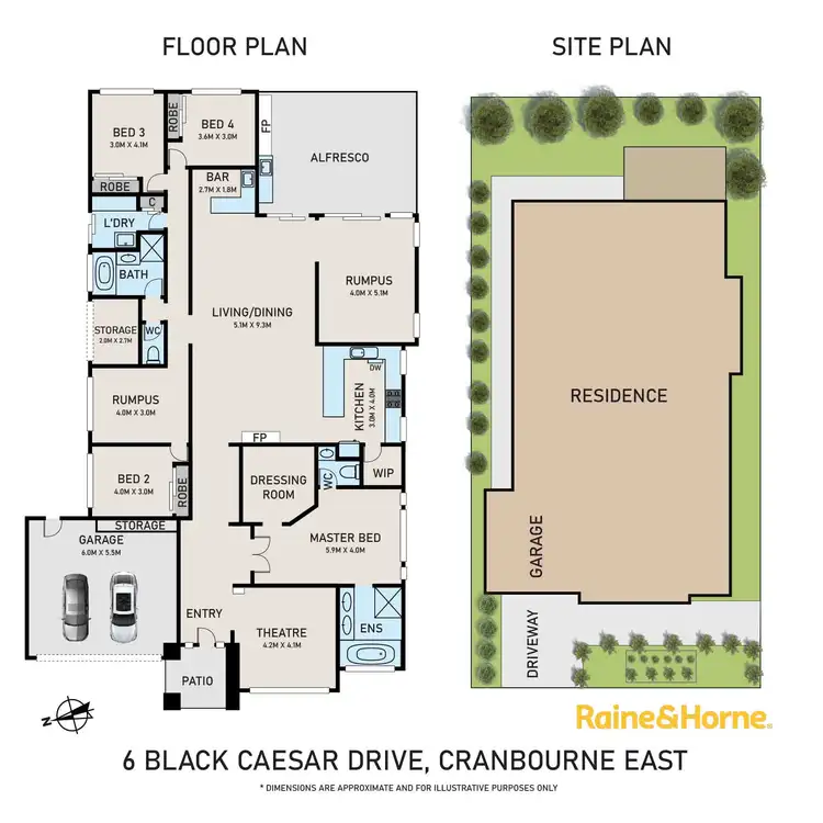 Floorplan of Homely house listing, 6 Black Caesar Drive, Cranbourne East VIC 3977