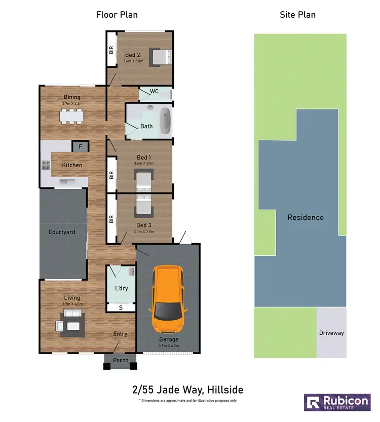 Floorplan of Homely house listing, 2/55 JADE WAY, Hillside VIC 3037