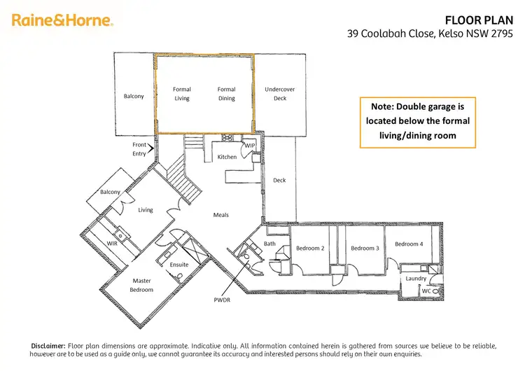 Floorplan of Homely house listing, 39 Coolabah Close, Kelso NSW 2795