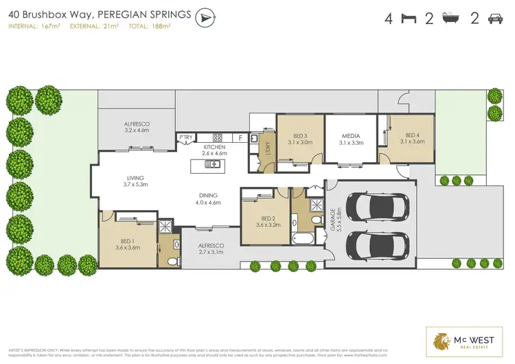 Floorplan of Homely house listing, 40 Brushbox Way, Peregian Springs QLD 4573