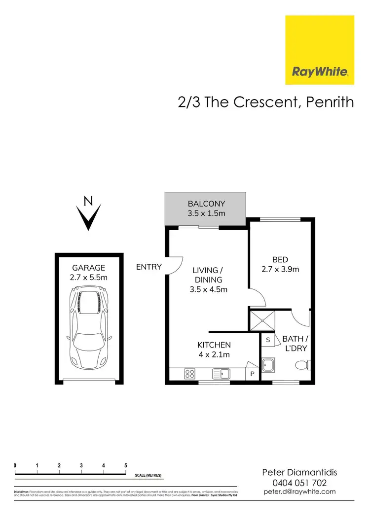 Floorplan of Homely unit listing, 2/3 The Crescent, Penrith NSW 2750