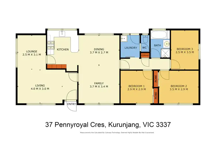 Floorplan of Homely house listing, 37 Pennyroyal Crescent, Kurunjang VIC 3337