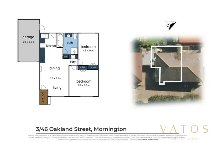 Floorplan of Homely unit listing, 3/46 Oakland Street, Mornington VIC 3931