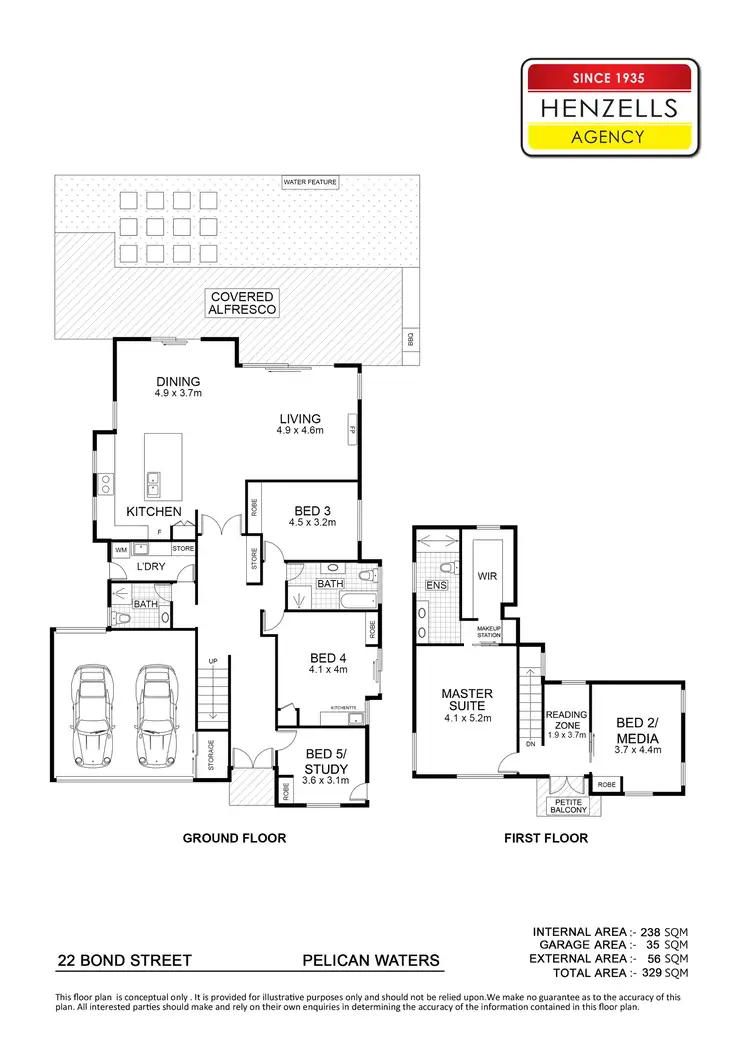 Floorplan of Homely house listing, 22 Bond Street, Pelican Waters QLD 4551