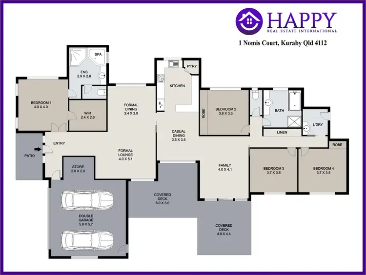 Floorplan of Homely house listing, 1 Nomis Court, Kuraby QLD 4112
