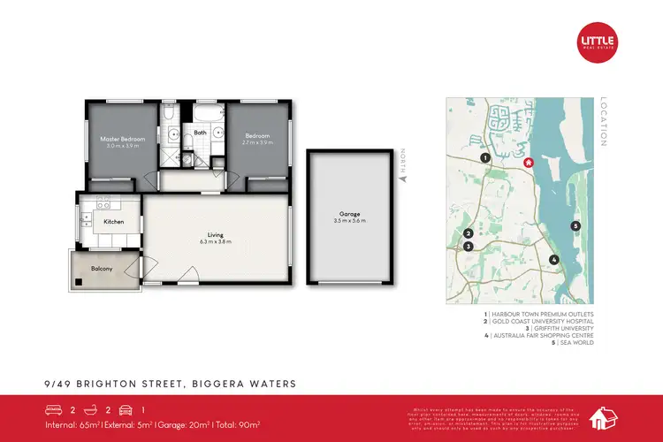 Floorplan of Homely apartment listing, 9/49 Brighton Street, Biggera Waters QLD 4216