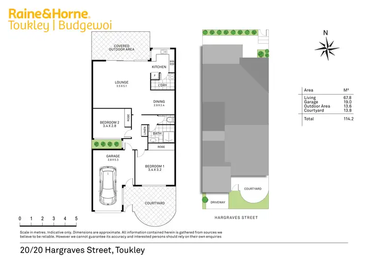Floorplan of Homely unit listing, 20/20 Hargraves Street, Toukley NSW 2263